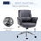 Swivel Computer Office Chair Mid Back Desk Chair for Home Study Bedroom, Charcoal Grey