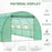 6 x 3 m Large Walk-In Greenhouse Garden Polytunnel Greenhouse with Steel Frame, Zippered Door and Roll Up Windows, Green