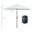 Garden Parasol Umbrella,Tilting Parasol W/three angles, Outdoor Sun Shade Canopy,Cream White，2.65H x Φ2.4m