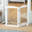 Foldable Dog Gate, Wooden Freestanding Pet Gate with 2 Support Feet, Dog Barrier for Doorways, Stairs, Halls - White