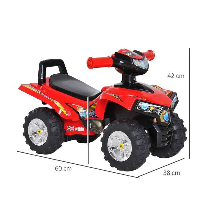 Kids Ride On Quad Bike, 60Lx38Wx42H cm-Red