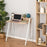 Writing Desk Computer Table Home Office PC Laptop Workstation Storage Shelf Color White and Oak