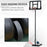 Portable Freestanding Basketball Hoop Stand Transparent Backboard 231-305cm Adjustable Basketball Hoop with Two Moving Wheels For Adult