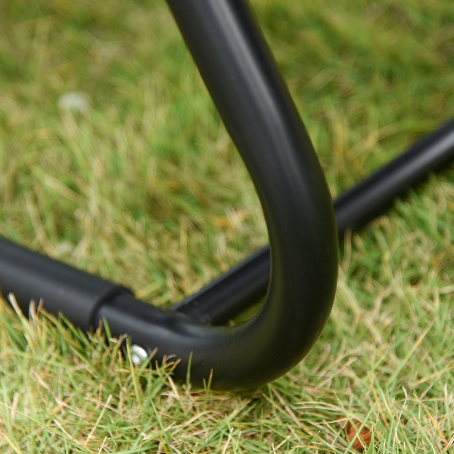 Breathable Mesh Rocking Chair Patio Rocker Lounge for Indoor & Outdoor Recliner Seat w/ Removable Headrest for Garden and Patio Black