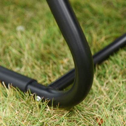 Breathable Mesh Rocking Chair Patio Rocker Lounge for Indoor & Outdoor Recliner Seat w/ Removable Headrest for Garden and Patio Black