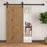 6.6 FT/ 2000mm Carbon Steel Sliding Barn Door Kits Hardware Closet Set Track System for Single Wooden Door Industrial Wheel Style Roller