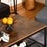 Coffee Table Industrial Site table Living Room Storage Shelf Metal Frame Two-tone Modern Organiser