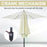 Outsunny 2.7M Garden Parasol Umbrella with Tilt and Crank, Outdoor Sun Parasol Sunshade Shelter with Aluminium Frame, Grey