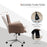 Micro Fibre Office Chair Mid Back Computer Desk Chair with Adjustable Seat, Arm, Brown