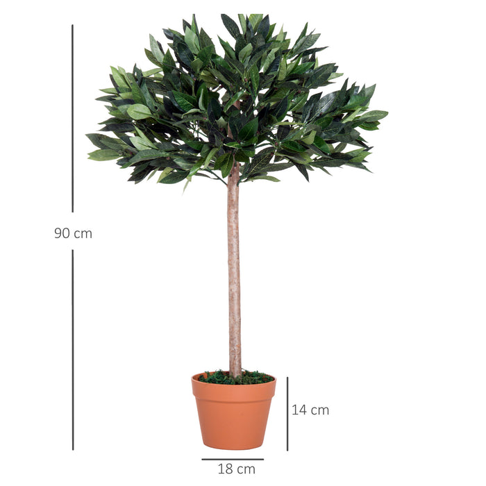 3ft Artificial Olive Tree Indoor Plant Greenary for Home Office Potted in An Orange Pot