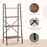 4-Tier Vintage Ladder Shelf Bookcase Wood Storage Rack Stand Plants Display Black brown