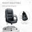 High Back Swivel Chair, PU Leather Executive Office Chair with Padded Armrests, Adjustable Height, Tilt Function, Black