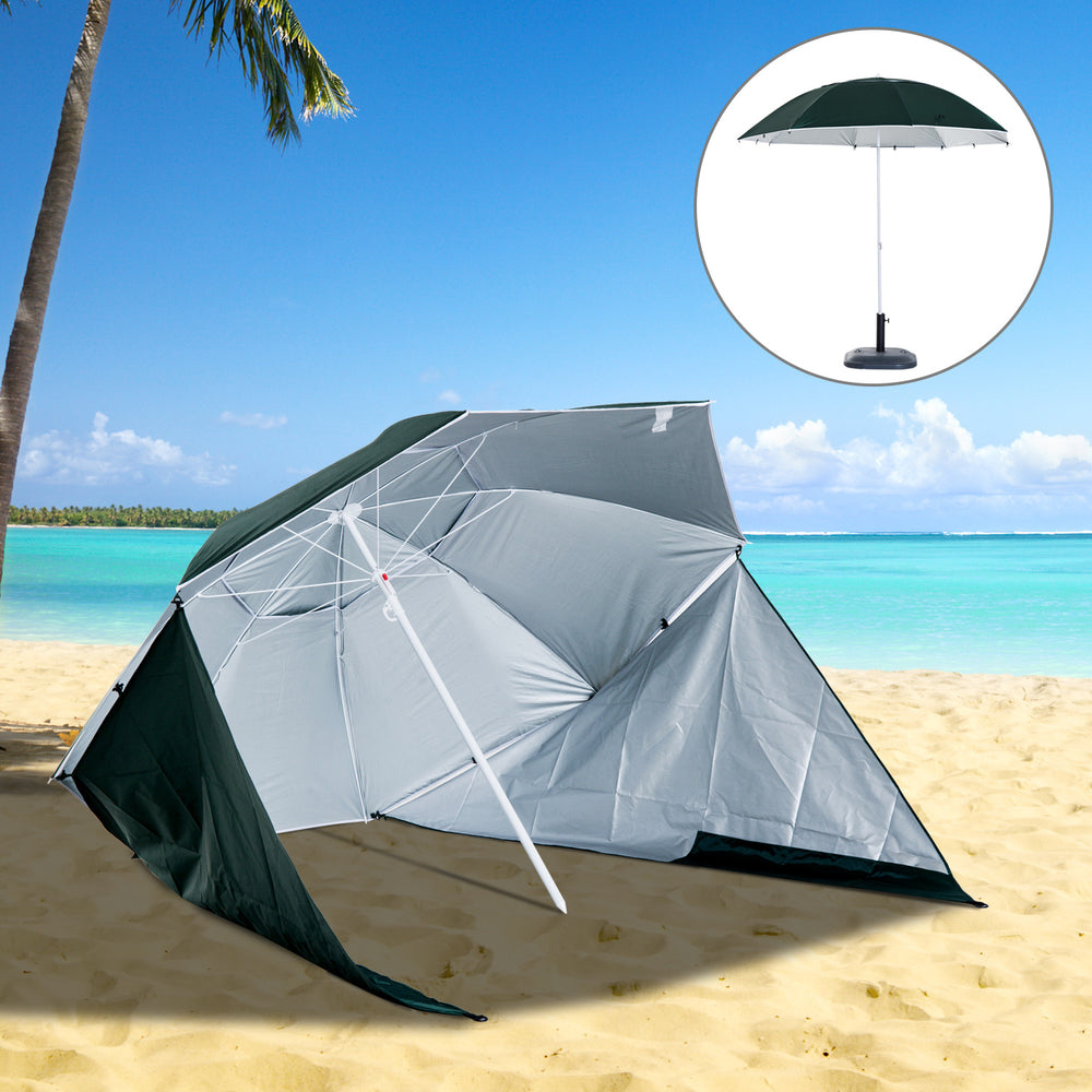 All-Weather Beach Umbrella Shelteneer-Green