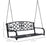 Outdoor Porch Swing Seat Bench with Chains for the Yard, Deck, & Backyard, Black