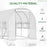 3 x 2 x 2m Walk-in Tunnel Greenhouse, Polytunnel Tent with PE Cover, Zippered Roll Up Door and 6 Mesh Windows, White