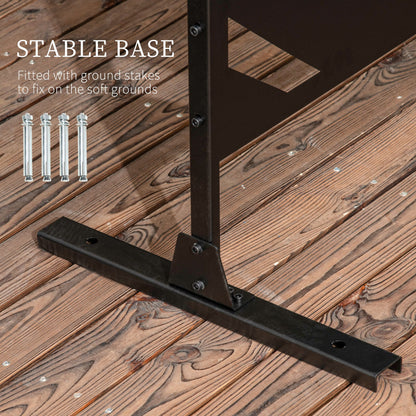 Outdoor Privacy Banana Leaf Pattern - Black