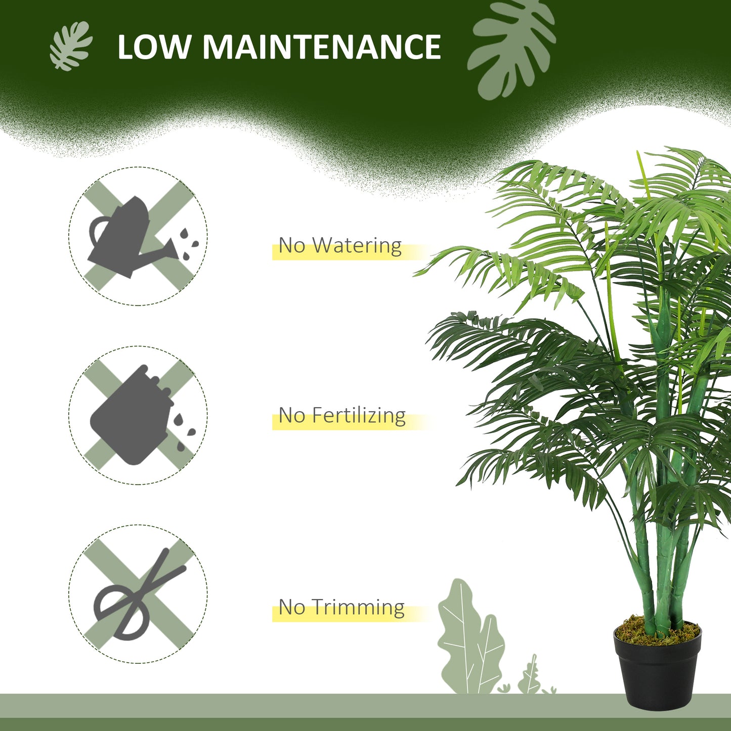 Tropical Palm - Artificial Plant (1.25m high)