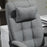 Reclining Home Office Chair Ergonomic Conference Executive Manager Work Support Adjustable Rolling Swivel with Armrest Lumber and Footrest Grey