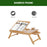 Foldable Laptop Desk Portable Bamboo Laptop Desk with Drawer