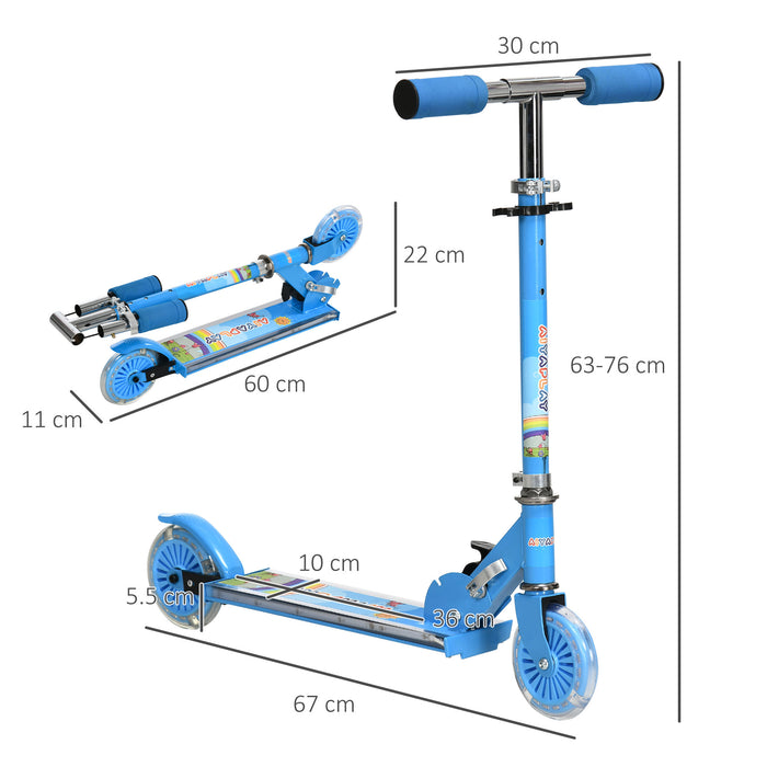 Foldable Kids Scooter with Lights and Music