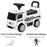 3-in-1 Ride On Car Licensed Mercedes-Benz Truck Stroller Toddler Under Seat Storage Handle Steering Wheel Horn for Baby 12 - 36 Months White