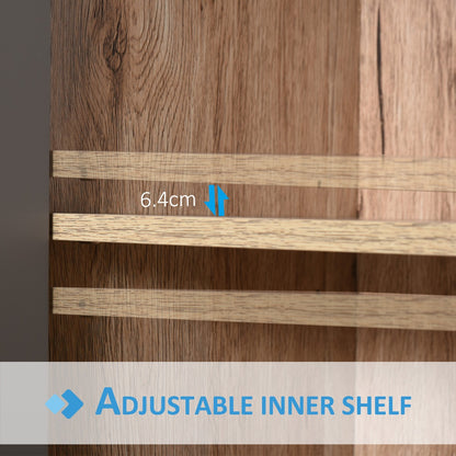 Under Sink Storage Cabinet Floor Standing Cupboard w/ Adjustable Shelf Bathroom Cabinet 2 Doors Versatile Style Grey