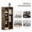 Bookcase Industrial Bookshelf Free Standing Display Cabinet Cube Storage Unit for Home Office Living Room Study Rustic Brown