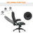 HOMCOM Executive Office Chair with Massage and Heat, High Back PU Leather Massage Office Chair With Tilt and Reclining Function, Black