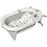 Foldable Portable Baby Bathtub w/ Baby Bath Temperature-Induced Water Plug for 0-3 years