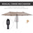 4.6m Garden Parasol Double-Sided Sun Umbrella Patio Market Shelter Canopy Shade Outdoor Tan - NO BASE