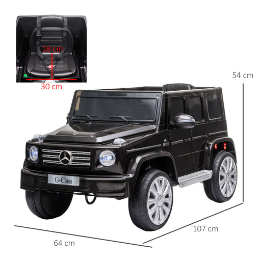 Compatible 12V Battery-powered Kids Electric Ride On Car Mercedes Benz G500 Toy with Parental Remote Control Music Lights MP3 Suspension Wheels