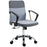 Ergonomic Office Chair Linen Fabric Swivel Computer Desk Chair Home Study Adjustable Chair with Wheels, Grey