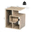 Side Table, 3 Tier End Table with Open Storage Shelves, Living Room Coffee Table Organiser Unit, Oak Colour