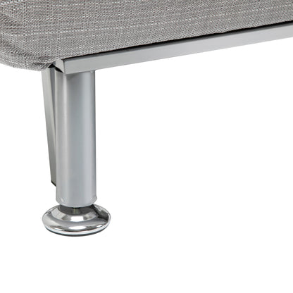 Single Sofa Bed Futon Chair Sleeper, Foldable Portable Lounge Couch, Living Room Furniture Grey