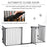 Pet Safety Gate 5-Panel Playpen Fireplace Christmas Tree Metal Fence Stair Barrier Room Divider with Walk Through Door Automatically Close Lock Black