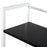 Computer Desk PC Table Study Workstation Home Office with 4-tier Bookshelf Storage Metal Frame Wooden Top (Black & White)