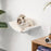 Wood Cat Shelves Wall-Mounted Shelter Curved Kitten Bed Cat Perch Climber Cat Furniture 41 x 28 x 21cm White