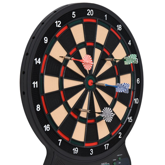 LED Dartboard Electronic Scoreboard 8 Players 27 Games Family Fun w/ 12 Darts 30 Heads Home Classic Game