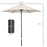 Outsunny 2m Patio Parasols Umbrellas, Outdoor Sun Shade with 6 Sturdy Ribs for Balcony, Bench, Garden, Cream White