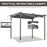 3 x 3(m) Metal Pergola with Retractable Roof, Garden Gazebo Metal Pergola Canopy. Outdoor Sun Shade Shelter for Party BBQ, Grey