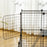 Pet Playpen w/ Door Customisable Fence for Guinea Pigs Hamsters Chinchillas Hedgehogs - Black