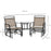 Double Outdoor Glider Chair, 2 Seater Patio Rocking Chairs, Swing Bench w/ Tempered Glass Table, Mesh Fabric for Backyard, Garden, Brown