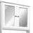 Kleankin Wall-mounted Bathroom Cabinet Mirror Door, 56L x 13W x 58Hcm-White