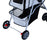 Dog Pram Pet Stroller Dog Pushchair Foldable Travel Carriage with Wheels Zipper Entry Cup Holder Storage Basket Grey