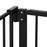 Dog Gate Stair Gate Pressure Fit Pets Barrier Auto Close for Doorway Hallway, 74-148cm Wide Adjustable, Black