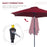 2.7M Tilting Parasol Sun Parasol Outdoor Garden Umbrellas Sun Shade Aluminium Frame with Crank（Wine Red）