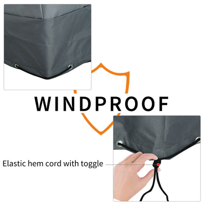 Rectangular Patio Furniture Cover for Chairs Water UV Resistant Protection 600D Oxford Fabric Rattan Lounge Clean Cover, 200 x 86 x 82cm