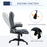 Ergonomic Swivel Chair Comfortable Desk Chair with Armrests Adjustable Height Reclining and Tilt Function Dark Grey