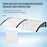 75 x 195 cm Curved Door Window Awning Canopy, Polycarbonate Cover Front Door Outdoor Patio, UV Rain Snow Protection Shelter, Clear