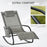 Breathable Mesh Rocking Chair Patio Rocker Lounge for Indoor & Outdoor Recliner Seat w/ Removable Headrest for Garden and Patio Dark Grey